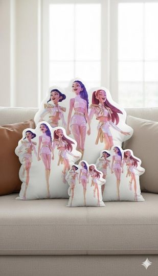 Discover Kpop Demon Hunters Pillow, Rumi Mira Zoey Stage Edition Plush, Custom Idol Cushion Gift