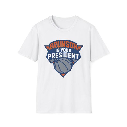 Discover Vintage Knicks Logo T-Shirt - Brunson is your President, Unisex Tee, Basketball Fan Gift, Retro Sports Shirt, NY Knicks Apparel