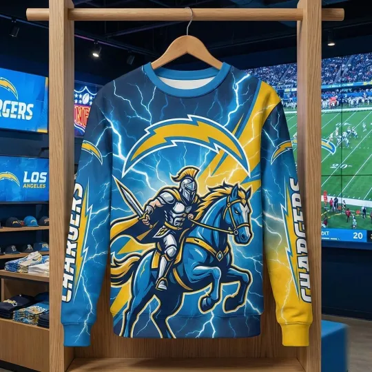 Discover Los Angeles Football Team Sweatshirt Unisex 3D Sweaters Chargerss Fan Gift
