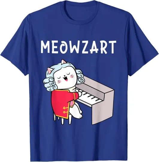 Discover Meowzart Piano Player Pianist Classical Music Lover T-Shirt