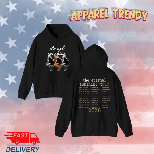 Ariana  Album Era Sunshine Tour 2026 Double Sided Graphic Hoodie Unisex