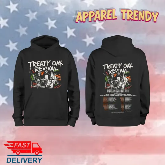 Discover Treaty Oak Southern Rock U.S Headline Tour 2026 Graphic Hoodie
