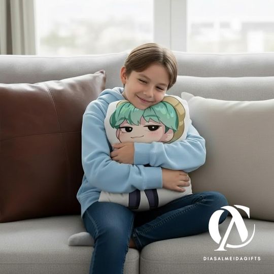 Baby Saja Pillow, Shape Chibi Plush Cushion, Saja Boys K-pop Demon Hunters Fan Gift