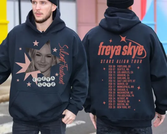 Discover Freya Skye Silent Treatment Shirt, Stars Align Tour 2026 Festival Hoodie