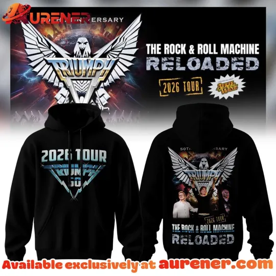 Discover Triumph The Rock x Roll Machine Reloaded Tour 2026 Collection Hoodie