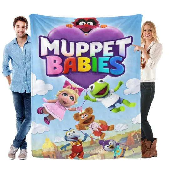 Muppet Babies Fleece Blanket for Bed Couch Sofa, Cozy Lightweight Throw Gift