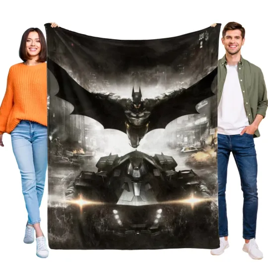 Batman Fleece Blanket for Bed and Sofa, Cozy Lightweight Throw