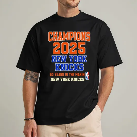 Discover New York Knicks 2025 NBA Champions T-Shirt Locker Room Gift For Fans