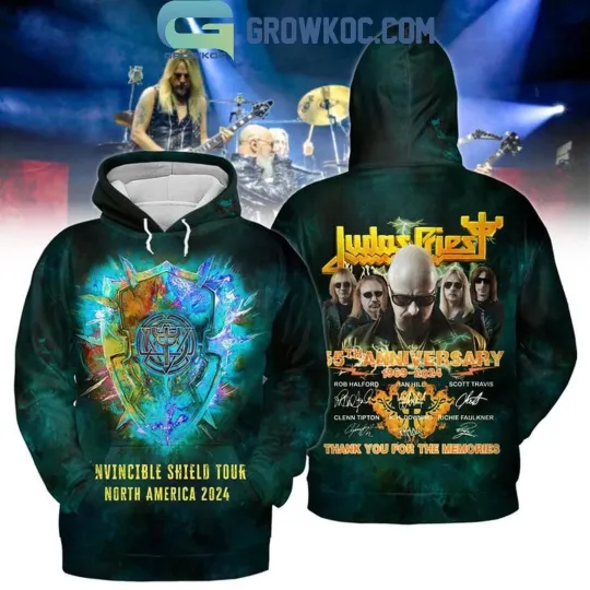 Judas Priest 55th Anniversary Tour The Invincible Shield Tour 3D Hoodie 1
