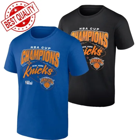 Discover New York Knicks 2025 NBA Cup Champions T-Shirt Youth & Adult