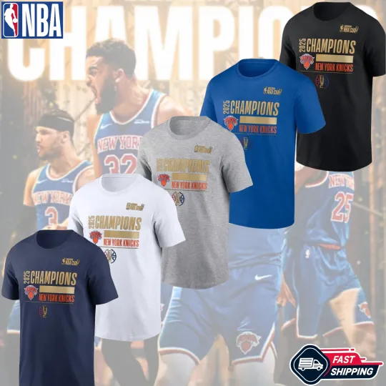 Discover FREE SHIP - N. Y Knicks 2025 Basketball Cup Champions Fan Look T-Shirt S-5XL