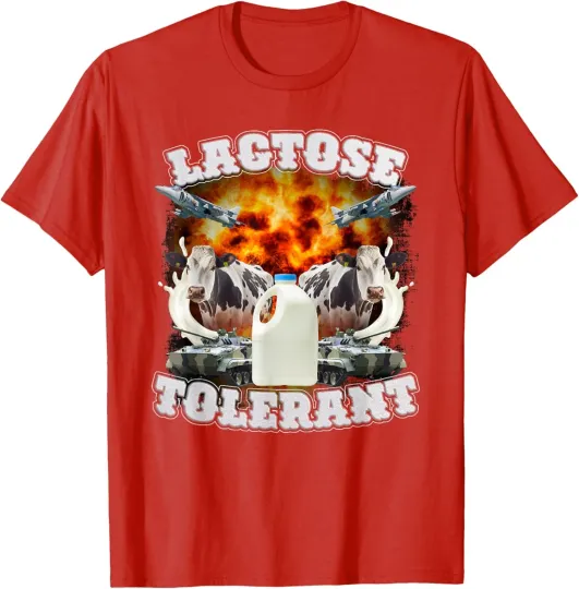 Discover Black Lactosr Tolerant Funny Cow Milk Comedy Present T-Shirt