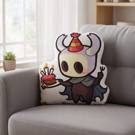 Discover Hollow Knight Pillow | The Knight Cute Cushion | Hollow Knight Game Pillow | Cozy Gamer Room Decor Gift