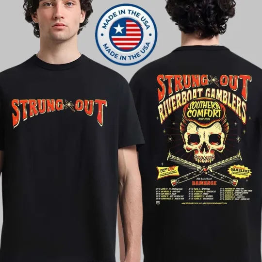 Discover Strung Out Southern Comfort Tour 2026 North American Double Sided T-Shirt