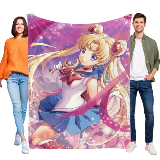 Discover Sailor Moon Blanket Soft Bed Sofa Couch Throw Cozy Lightweigh Birthday Gift