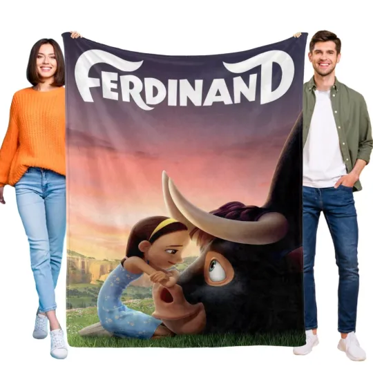 Discover Ferdinand Flannel Blanket Super Soft Bed Sofa Couch Throw Birthday Gift for Kids