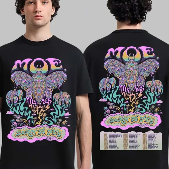 Discover MOE Born To Fly 2026 Tour North American City Dates Two Sided T-Shirt