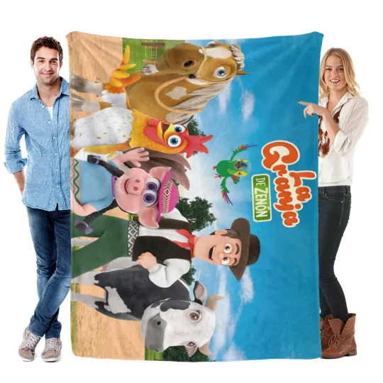 Discover Zenon the Farmer Blanket Soft Bed Sofa Throw Cozy Lightweight Birthday Gift