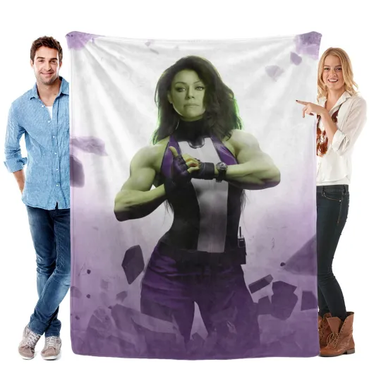 She Hulk Fleece Blanket for Bed and Sofa, Cozy and Lightweight
