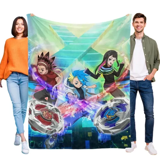 Discover Beyblade Fleece Blanket for Sofa and Bed, Kids' Throw Blanket