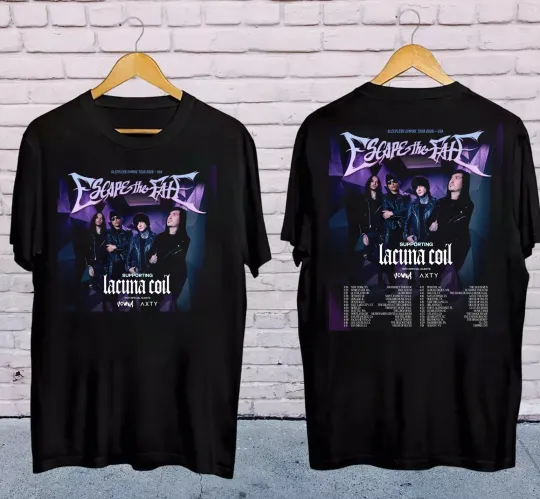 Discover Escape The Fate Sleepless Empire Tour 2026 T-Shirt Two side