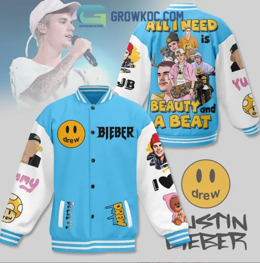 Discover Justin Bieber All I Need Is Beauty And Beat Baseball Jacket