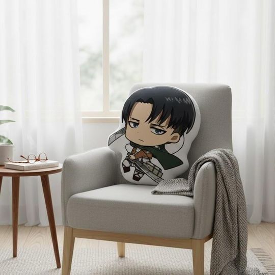 Levi Ackerman Pillow, AO Titan Anime Cushio, Levi Chibi Pillow
