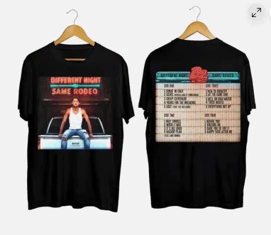 Discover Bailey Zimmerman Different Night Same Rodeo Tour 2026 Country Fan T-Shirt