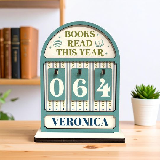 Custom Books Read This Year Tracker,Books Read Counter,Bookshelf Decor,Book Tracker,Reader,Book Lover,Bookish Gift,Book End,Library Sign