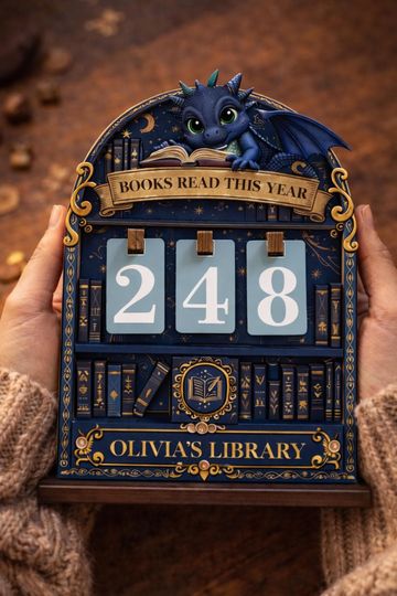 Discover Vintage Book Read Tracker, Personalized Book Lover Gift Reading Tracker, Books Read This Year Counter, Reading Lover Gift For Him Or Her