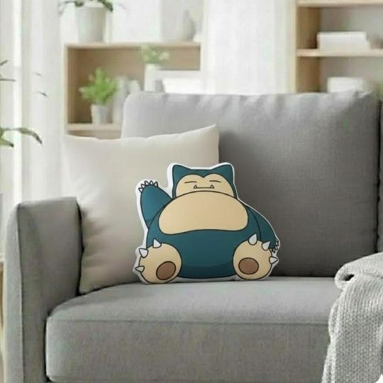 Discover Anime Printed Pillow, Cartoon Animal Decor, Cozy Bedroom Gift, Fan Inspired Home Decor