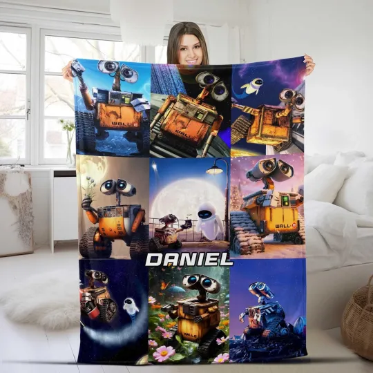Discover Customized WALL-E Fleece Blanket, Disney Wall-E Bedding for Home & Living