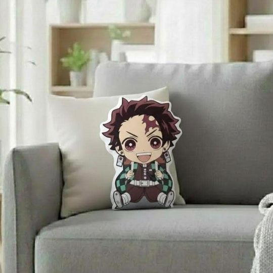 Discover demon Printed Pillow, tanjiror neko zenittsu Inosuke Anime Decor, Fan Gift