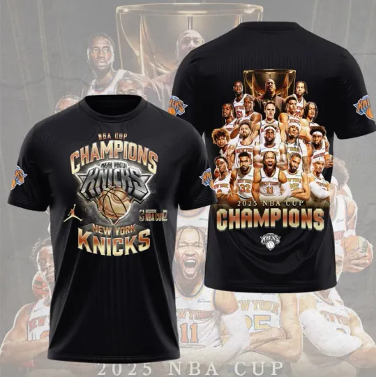 Discover New York Knicks NBA 2025 3D AOP T-Shirt