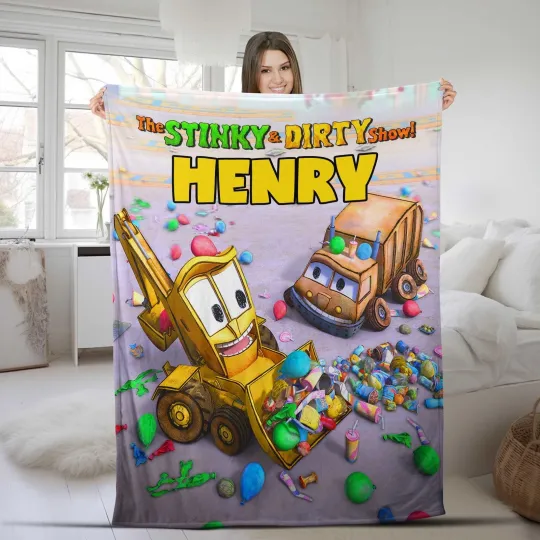 Discover Personalized Stinky & Dirty Birthday Fleece Blanket