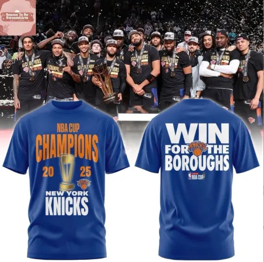 Discover New York Knick Win For The Boroughs 2025 Nba Cup Champions T-Shirt