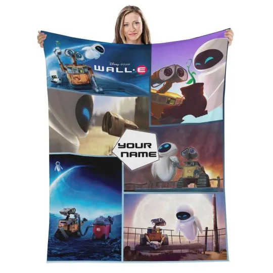 Discover Personalized Wall-E Fleece Plush Blanket