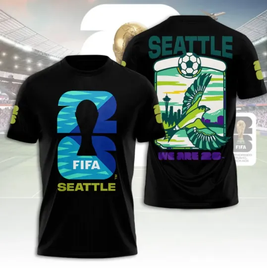 Discover 2026 FIFA World Cup Seattle 3D All Over Printed T-Shirt