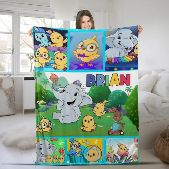 Discover Canticos Plush Fleece Blanket, Cartoon Birthday Throw, Cozy Fleece Blanket