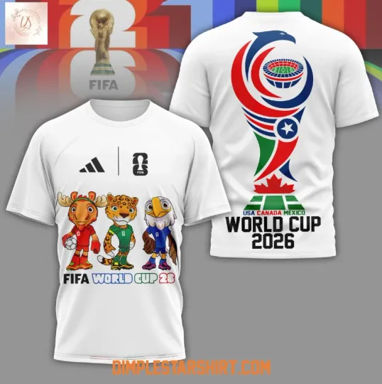 Fifa World Cup 2026 3D All Over Printed T-Shirt
