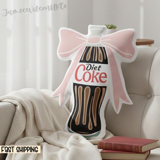 Discover I Need A Diet Coke Velvet Embossed Pillowtop, Trendy Velvet Print Cushion Case, Puff Diet Coke Cushion Cover, Soda Lovers Pillow, Cute Gift
