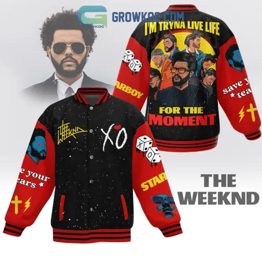 Discover Weeknds Tryna Live The Life Moment Baseball Jacket