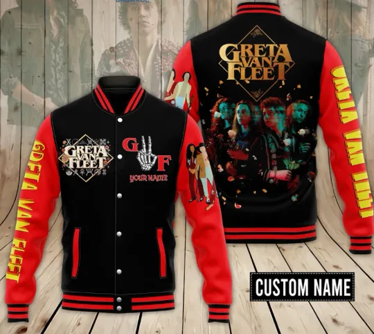 Discover Greta Van Fleet Rock Highway Tune Personalized Baseball Jacket