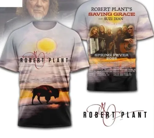Robert Plant Saving Grace Spring Fever 2026 Tour 3D T-Shirt