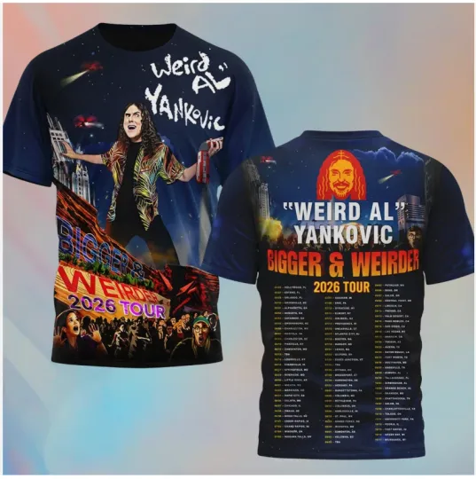Discover Weird Al Yankovic Bigger And Weirder 2026 Tour Shirt  3D