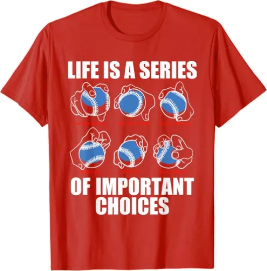 Discover Types Of Baseball Pitches Life Choices Pitcher Player Unisex T-Shirt