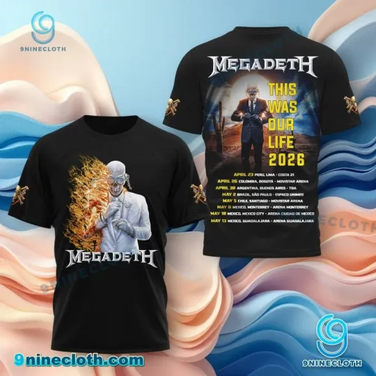 Discover Megadeth This Was Our Life Tour 2026 T-shirt D2150
