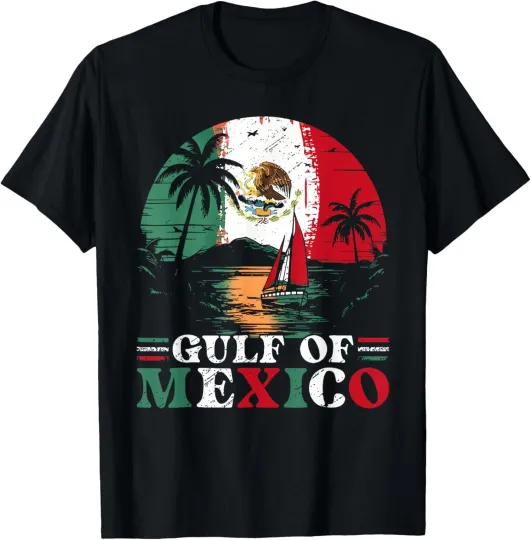 Discover Retro Vintage Beach Mexico Gulf of Mexico Est 1550 T-Shirt