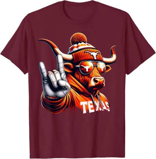 Discover Texas Bull Funny Cheering Apparel American Pride T-Shirt