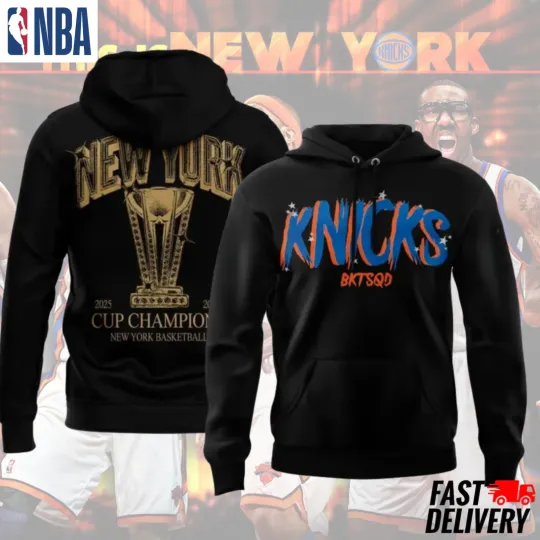Discover NY Knicks 2025 Gift NBA Cup Champions Hoodie Men’s 3D Hoodie